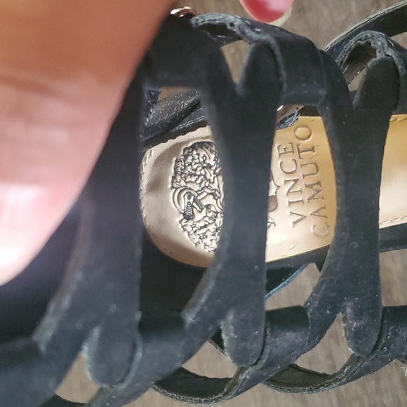 Vince Camuto Black Suede High Heel Gladiators - Picture 12 of 12